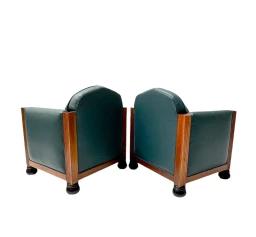 Two Art Deco Amsterdamse School Lounge Chairs by Fa. Drilling Amsterdam, 1920s